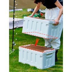 Органайзер усиленный складной со столиком Happy Home HH-006 (чёрный) 60л.