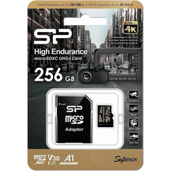 Карта памяти Silicon Power Golden Series High Endurance microSDXC SP256GBSTXDV3V1HSP 256GB (с адаптером)