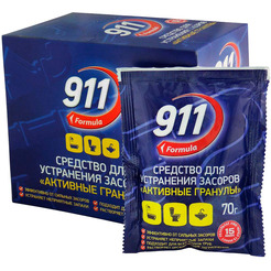 Средство для устранения засоров 911 Formula Активные гранулы саше (10x70г)