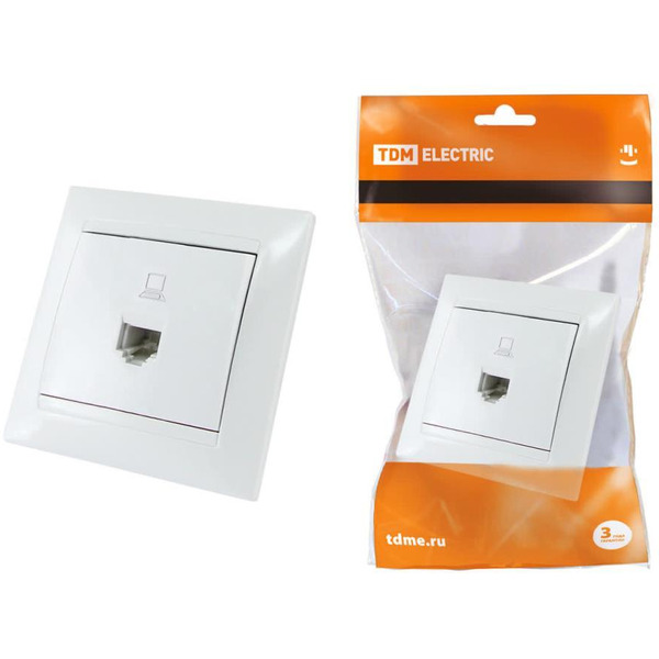 Розетка компьютерная TDM Лама SQ1815-0016