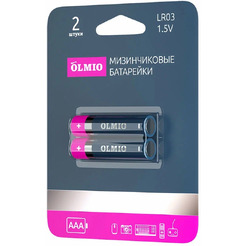 Батарейка Olmio AAA/LR03 (2 шт)