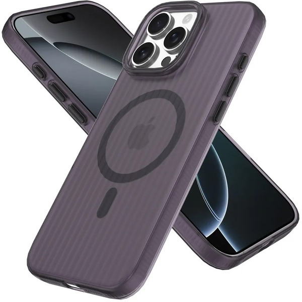 Задняя накладка CASE Translucent Strip Apple iPhone 16 Pro Max (черный)