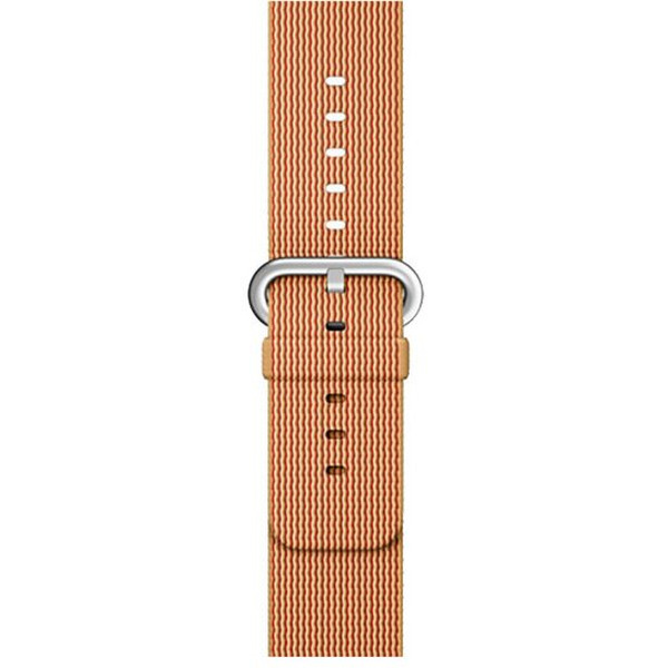 Ремешок MIRU для Apple из плетеного нейлона 44 мм (золотисто-красный)