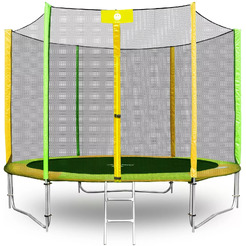 Батут Alpin ATGY-252 2.52 м с защитной сеткой и лестницей