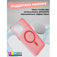 Бампер BINGO Model Magnetic для APPLE iPhone 16 Pro Max красный