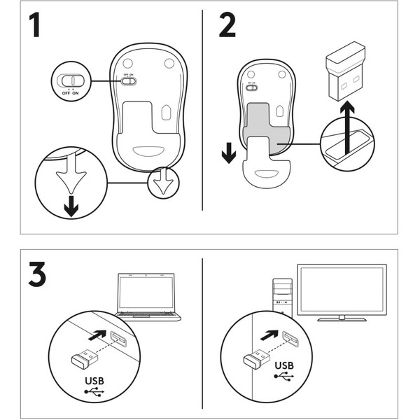 Мышь LOGITECH M185 (L910-002240)