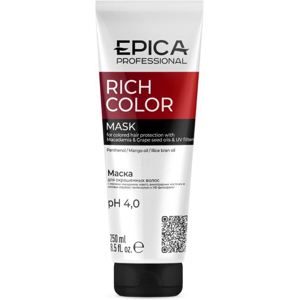 Маска для окрашенных волос EPICA Professional Rich Color  250 мл. 91304