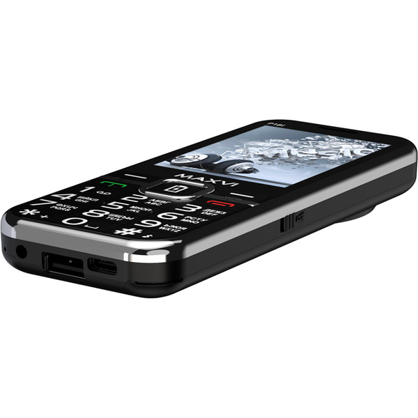 Мобильный телефон Maxvi P18i +ЗУ WC-114 (черный)