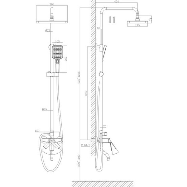 Душевая система A-Five A5-1236