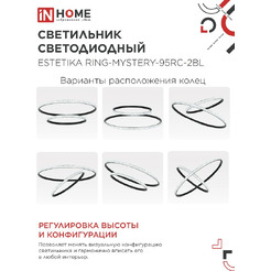 Светильник светодиодный IN HOME RING-MYSTERY-95RC-2BL (4690612062525)