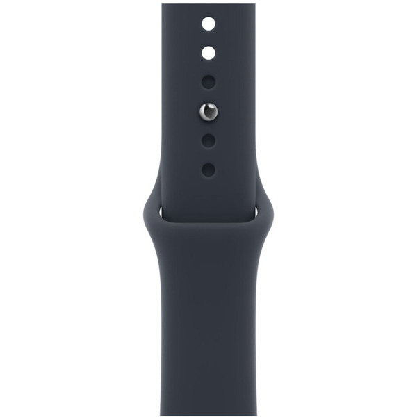 Умные часы Apple Watch Series 12 42 мм MJE74X/A (алюминиевый корпус, серебристый/темно‑синий, спортивный силиконовый ремешок S/M)