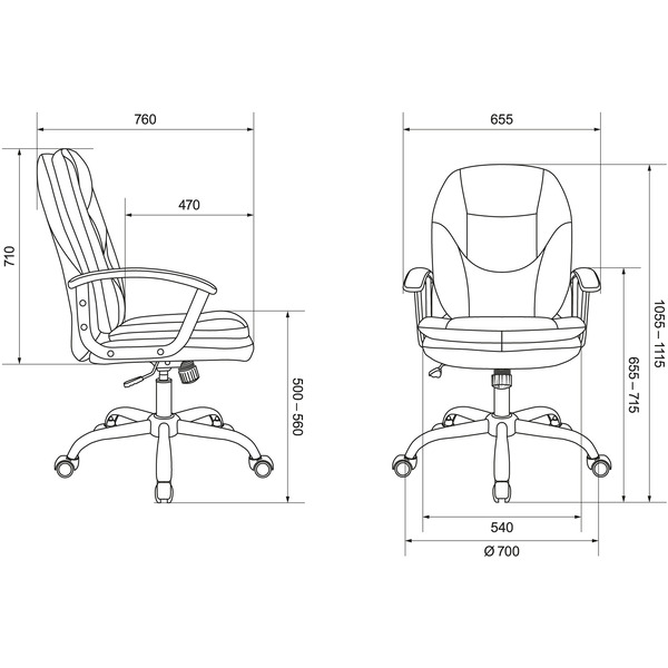Офисное кресло Бюрократ CH-868SL (черный)
