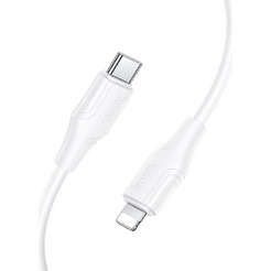 Зарядный кабель Hoco X124 Bien PD27W Lightning (белый)