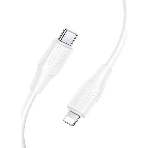 Зарядный кабель Hoco X124 Bien PD27W Lightning (белый)