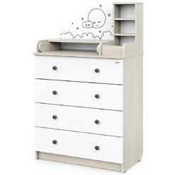 Комод пеленальный Атон Сириус ALF 804 ЛДСП (шимо светлый/белый)