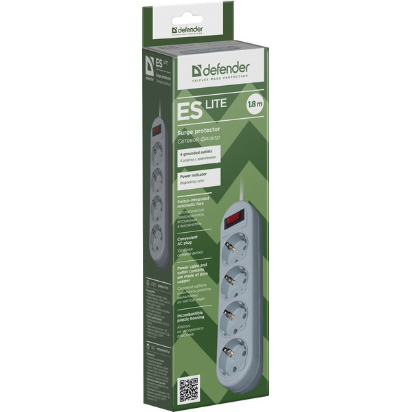 Сетевой фильтр Defender ES Lite 99487