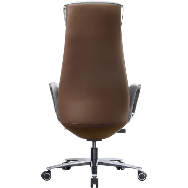 Кресло HAWASAN EX-820 (экокожа, графит/коричневый)