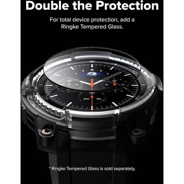 Ремешок с чехлом RINGKE Rugged Gear для Galaxy Watch 8 Classic 46mm BLACK