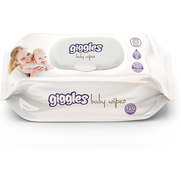 Влажные салфетки Giggles Baby wipes 120 шт