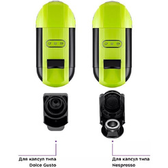 Кофеварка Kitfort КТ-7105-2 (черно-салатовая)