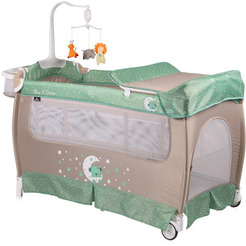 Манеж-кровать LORELLI San Remo 2 Plus Green Beige Moon Bear