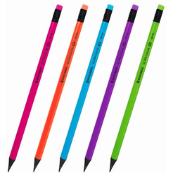Набор карандашей чернографитных Brauberg ULTRA COLOR HB, с ластиком, пластиковые (181710) 12 шт