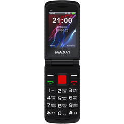 Мобильный телефон Maxvi E 10 (черный/красный)