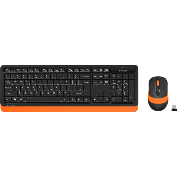 Клавиатура + мышь A4Tech Fstyler FG1010 (черный/оранжевый)