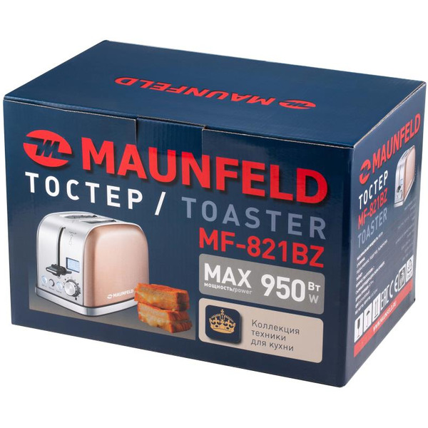 Тостер MAUNFELD MF-821BZ