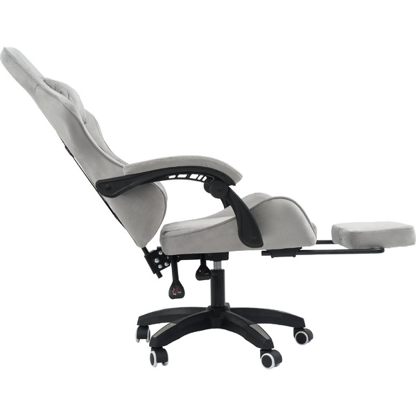 Вибромассажное кресло Calviano 1584 (велюр, серый)