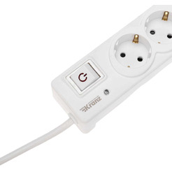 Сетевой фильтр Kranz 13-4700 3м (5 розеток) белый