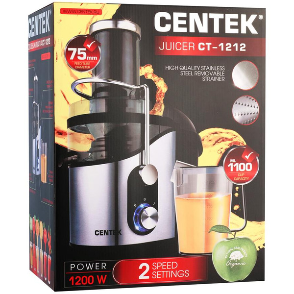Соковыжималка Centek CT-1212 (сталь)