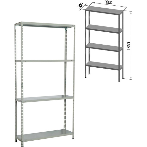 Стеллаж Brabix Ms Plus-185/30-4 291104