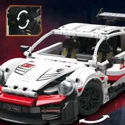 Игрушка конструктор MOYU Porsche 911 GT3 RS MY88308 (с пультом дистанционного управления и набором электродвигателей)