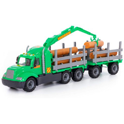 Автомобиль-лесовоз с прицепом Полесье 55668 "Майк