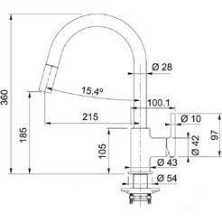 Смеситель Franke Lina 115.0626.053 (матовый черный)