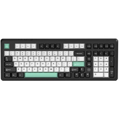 Компьютерная клавиатура AJAZZ AK980 V2 (черно-белая с бирюзовым)