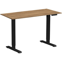 Стол подъемный WellDesk WDE Prime 130x67.5х1.8 (черный/дуб канзас коричневый)
