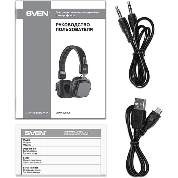 Наушники с микрофоном SVEN AP-B530MV (черный)