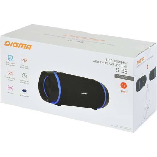 Колонка портативная Digma S-39 (SP3925B) черный