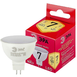 Лампочка светодиодная ЭРА RED LINE LED MR16-7W-827-GU5.3 R GU5.3 7Вт софит теплый белый свет