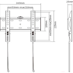 Кронштейн для телевизора Gembird WM-42F-01