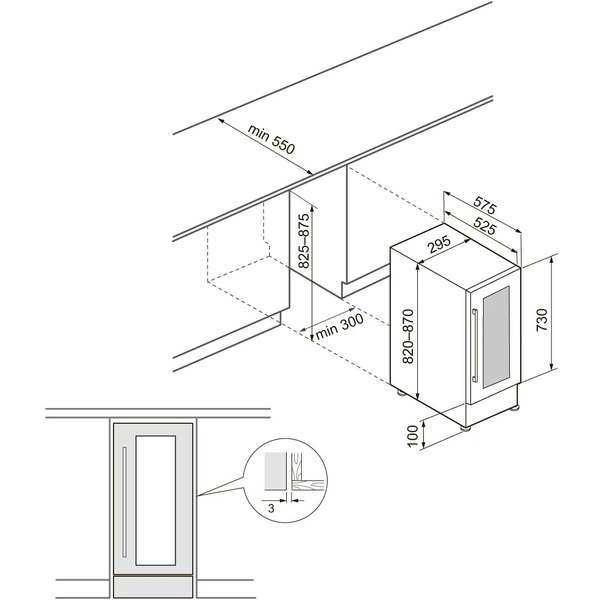 Встраиваемый винный шкаф Krona BADEN 82/17 BL (KRWF004)