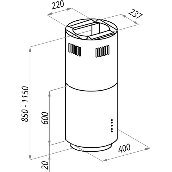 Кухонная вытяжка MAUNFELD Lee 40 (черный)