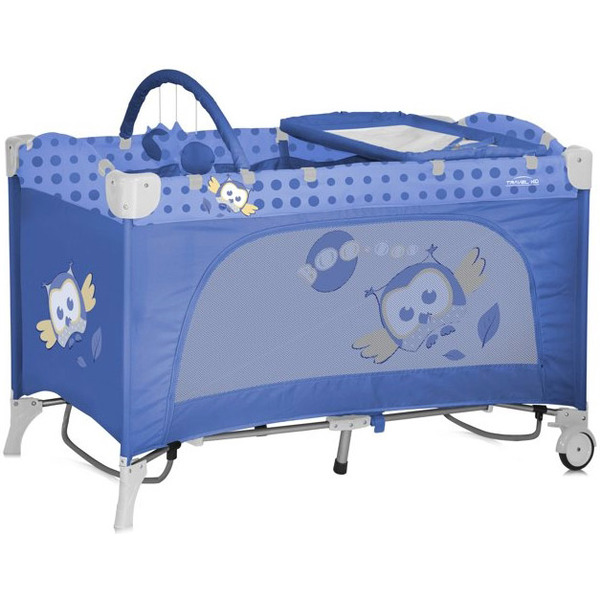 Манеж-кровать LORELLI Travel Kid 2 Rocker Blue Baby Owl