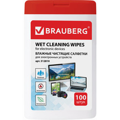 Салфетки для электронных устройств универсальные BRAUBERG 512810