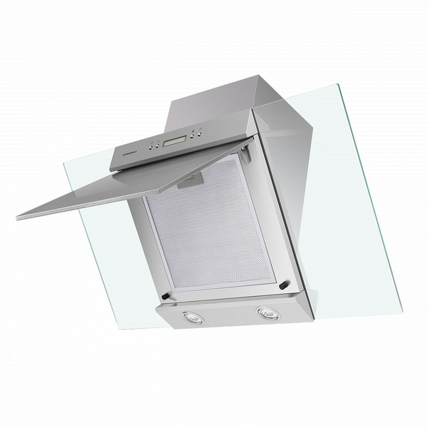 Кухонная вытяжка Maunfeld Gloria 90 (нержавеющая сталь/прозрачное стекло)