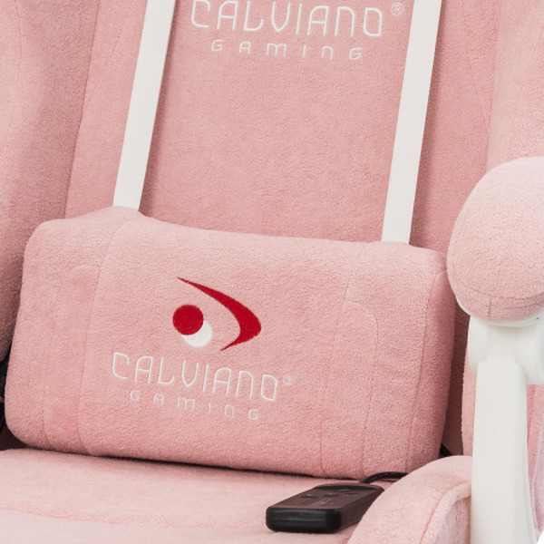 Вибромассажное кресло Calviano ASTI ULTIMATO (pink fabric)