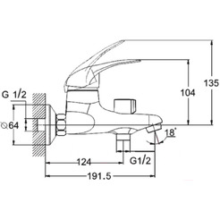 Смеситель для ванны ECONOCE EC0361