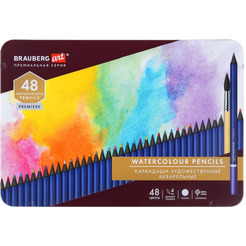 Набор цветных карандашей акварельных BRAUBERG Art Premiere 181924 (48 шт)